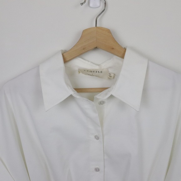 NWT Exquise Anthropologie The Tobie Pleated Blouse Double-Buckle Edition Large - Picture 3 of 11